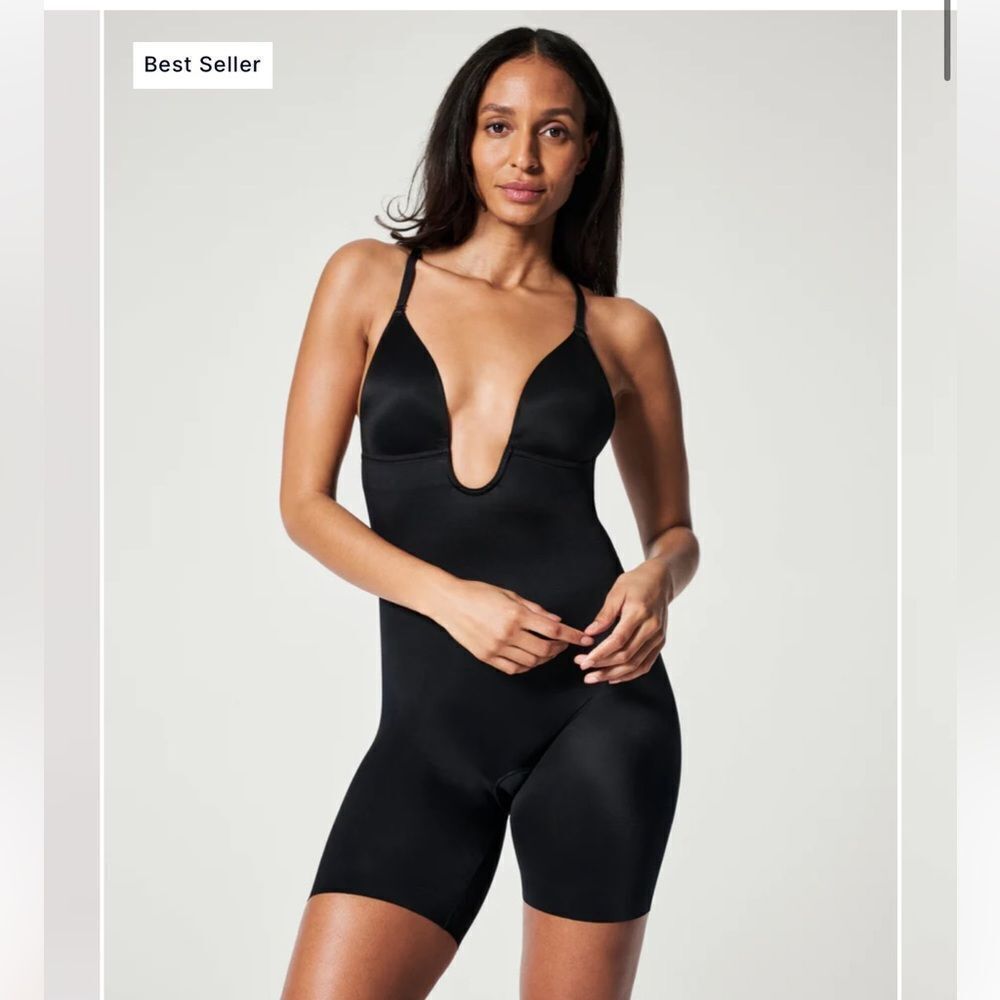 SPANXshape™ Suit Your Fancy Plunge Low-Back Mid-Thigh Bodysuit